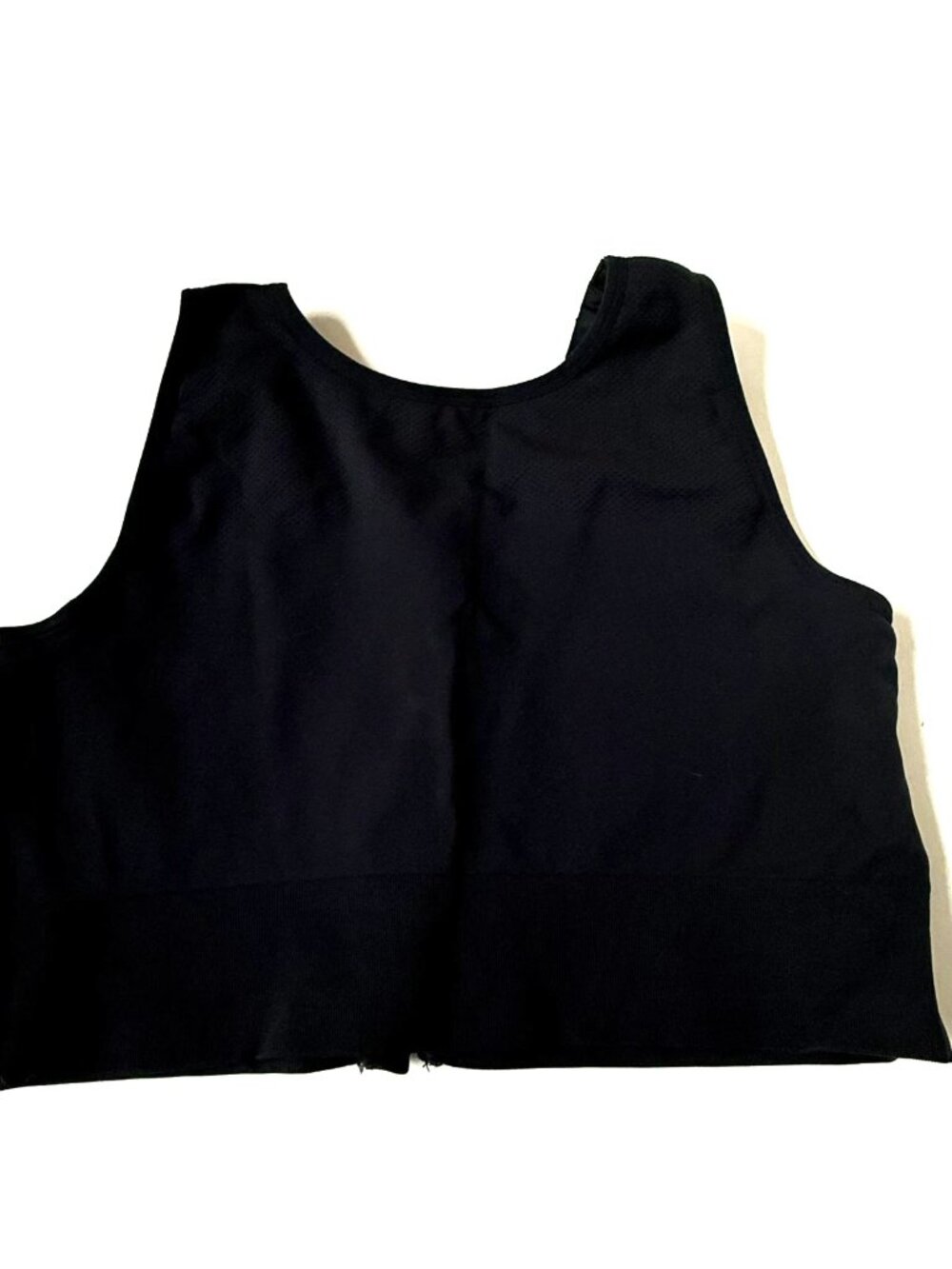 Prairie Wear Womens XL Hugger Prima Black Zip Zipper Support Bra Compression - Picture 5 of 7